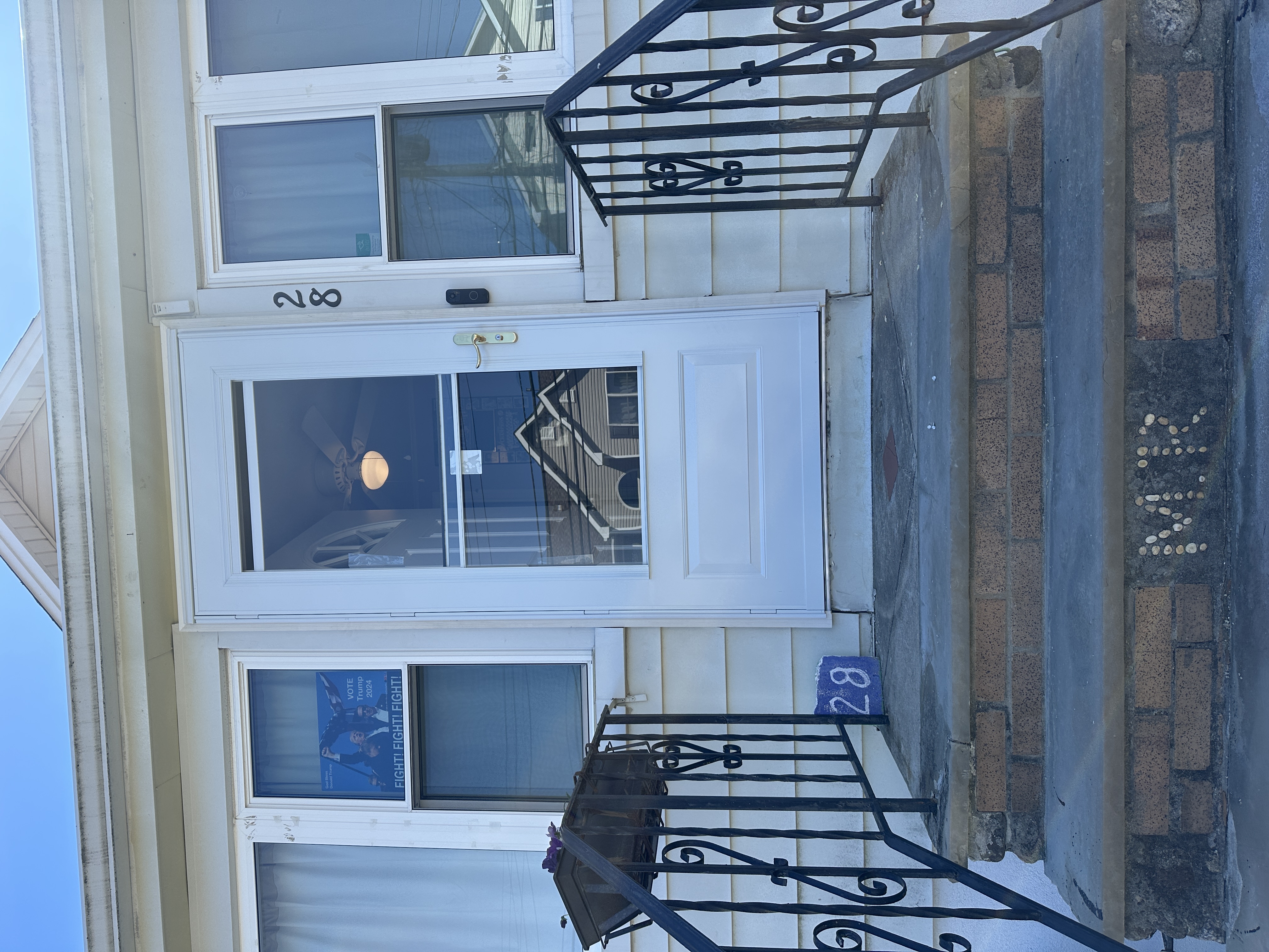 Storm door installed